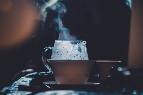 茶道のクローズ アップ - japanese tea cup ストックフォトと画像