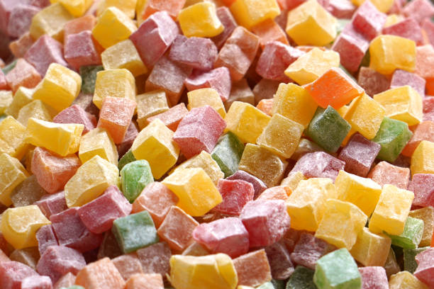 istock Delicious colorful Turkish delight 1129654802
