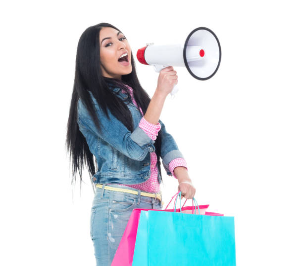 istock Beautiful latino female wearing denim 1129655401