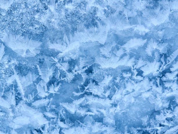 istock snow background. Abstraction texture of blue ice on a lake. 1129655455