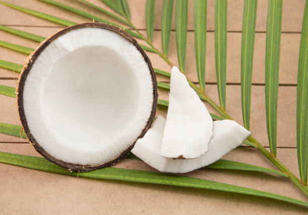 istock organic cosmetics with coconut on wooden background 1129659160