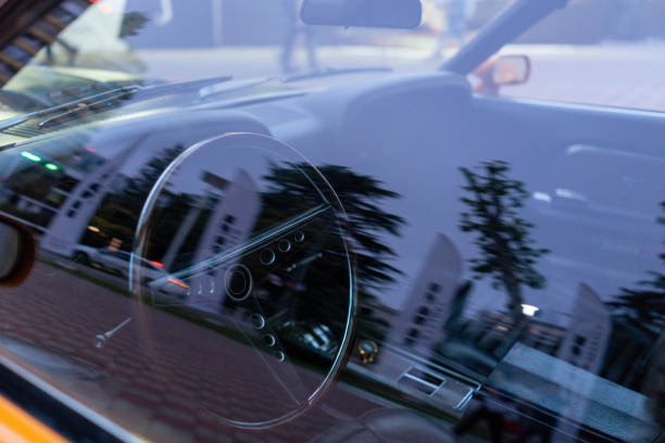 istock The steering wheel and the vehicle interior in 1970 1129663220