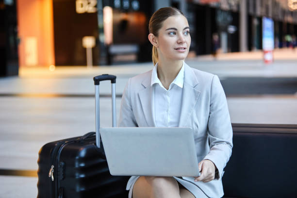 istock Traveler in lounge 1129666818