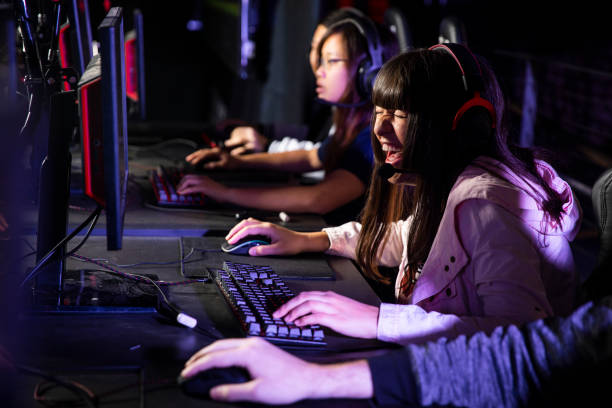 istock Diverse group of students playing esports 1129668112
