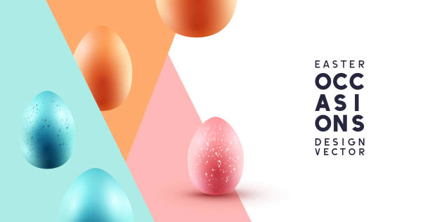 illustrazioni stock, clip art, cartoni animati e icone di tendenza di sfondo astratto di buona pasqua - easter easter egg eggs spring