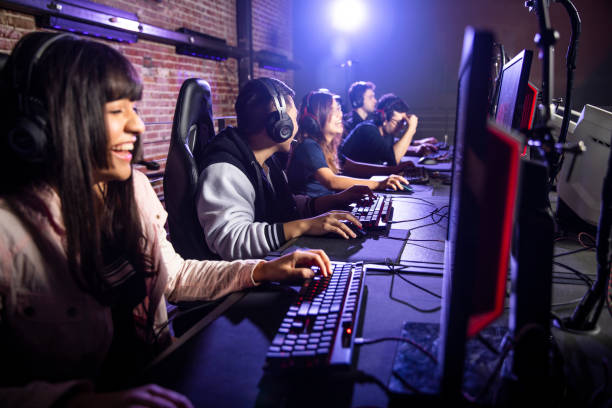 istock Diverse group of students playing esports 1129669061