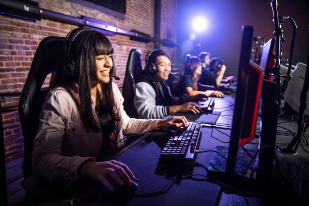 istock Diverse group of students playing esports 1129669114