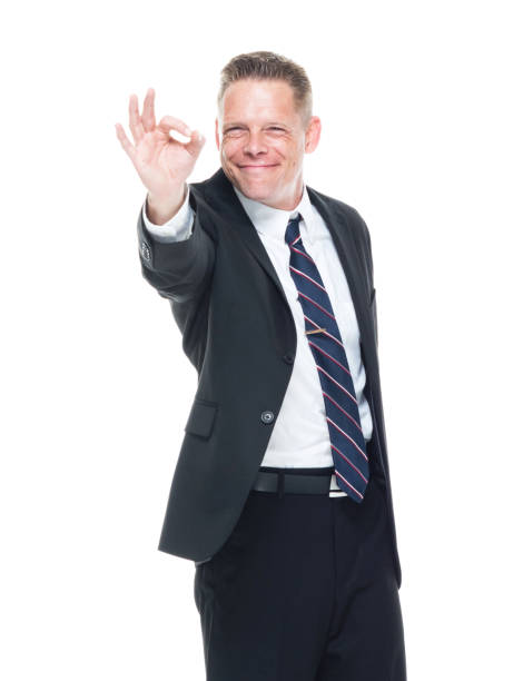istock Businessman is showing okay sign 1129669181