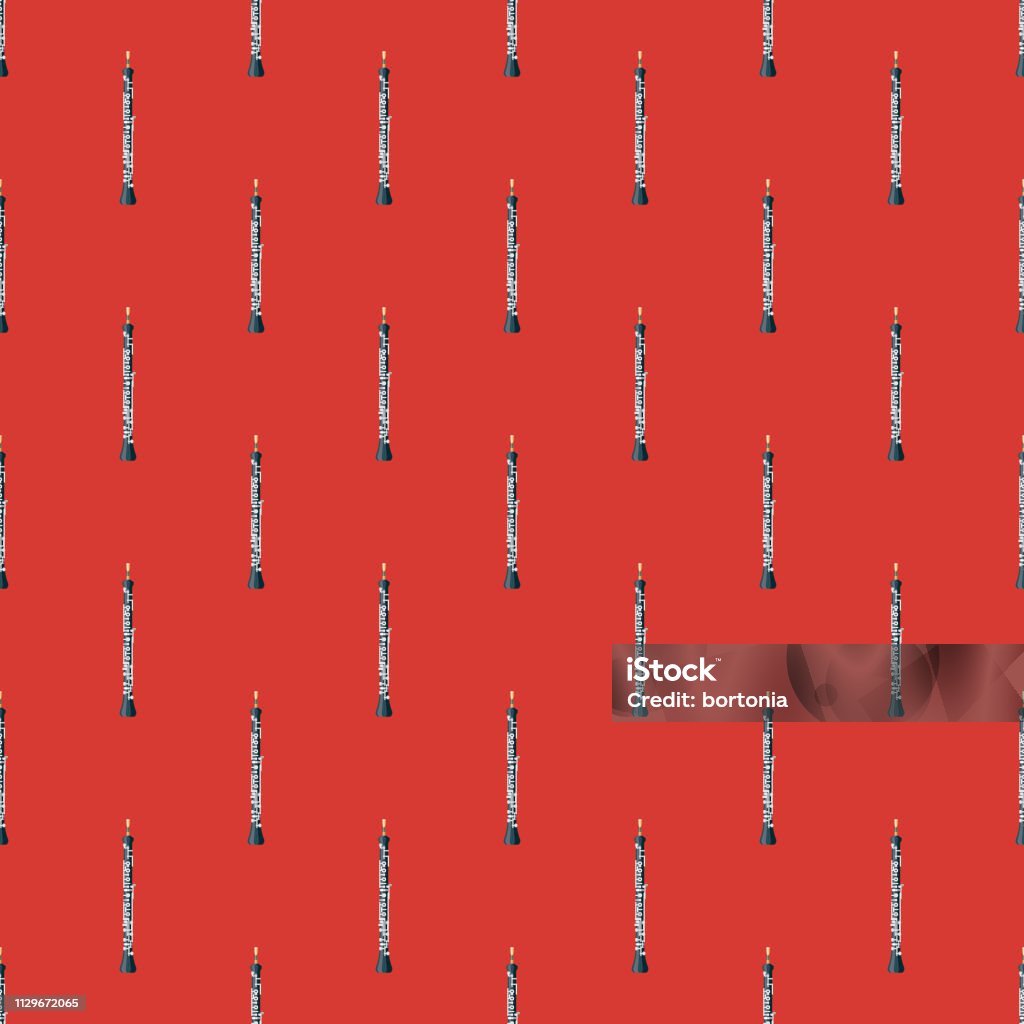 Obo Pattern Oboe Musical Instrument Seamless Pattern Stock Illustration - Download ...