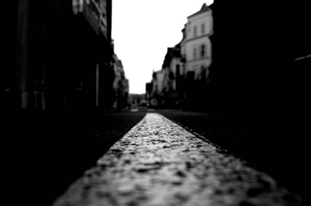 istock Low angle view of street surface 1129673654