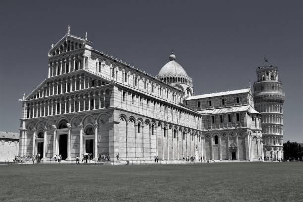 A view of Pisa in monochrome