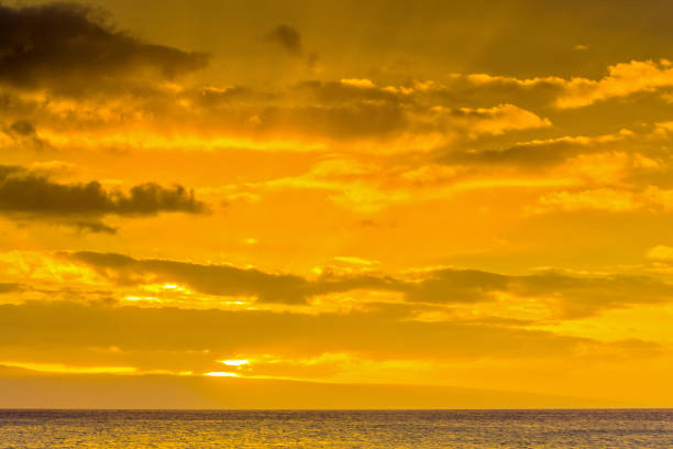 Sunset seen from Maui, Hawaii