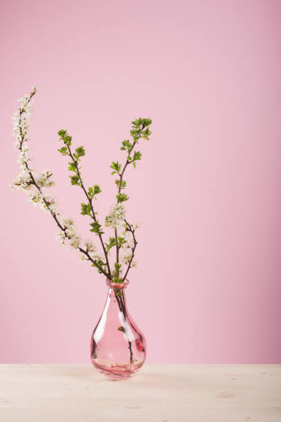 istock Flowers in glass vase 1129685089
