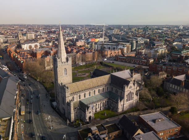 istock St. Patrick's cathedral aerial view 1129685239