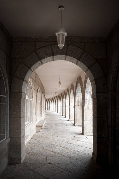 beautiful footpath through a wall with steps in Luxembourg