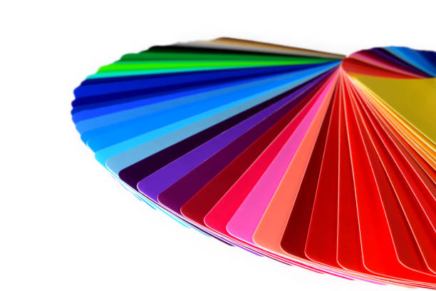 istock Fan of colored cards. Cards with different colours 1129687904