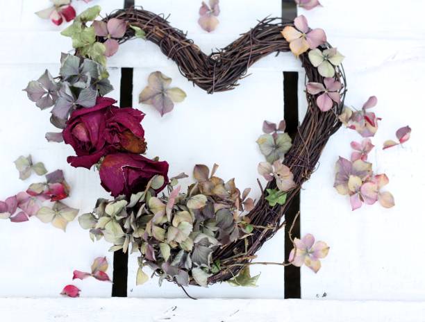 istock A heart shaped dried flower wreath 1129689741