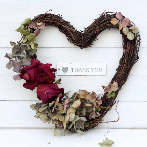 istock A heart wreath with a thank you sign 1129691864