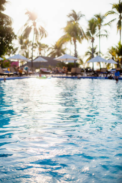 istock Swimming pool in a tourist resort 1129696486