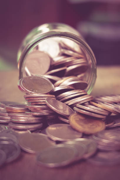 istock High Angle View Of Coins 1129702418