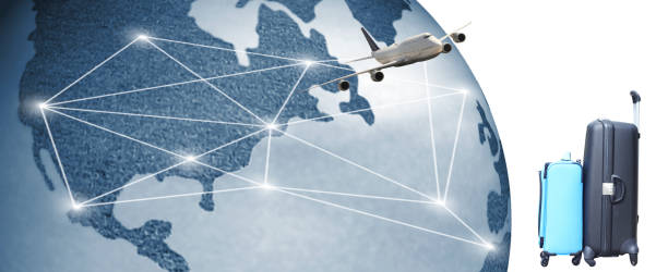 istock Airplane is flying for Business trip 1129706552