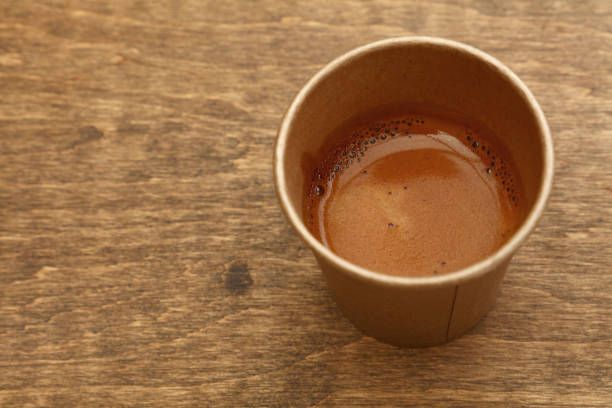 istock High Angle View Of Coffee In Cup On Table 1129706865