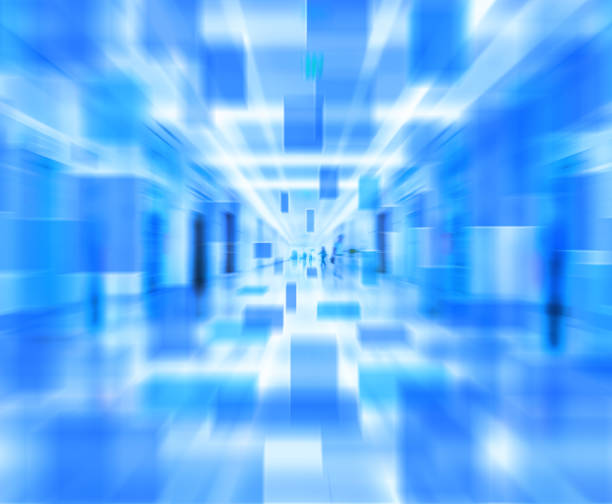 istock Deep motion blurred corridor, business or shopping center 1129713574