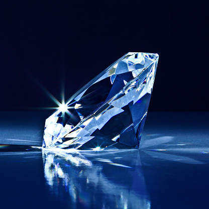 Geometric blue gems macro