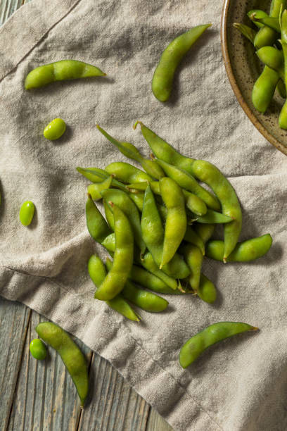 istock Raw Green Organic Edamame Soy Beans 1129720372