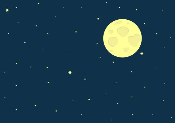 Full Moon Stock Illustration - Download Image Now - Full Moon, Cartoon,  Illustration - iStock