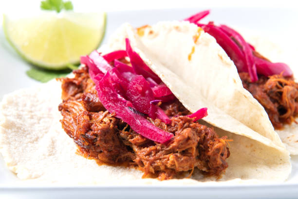 istock Tacos de Cochinita Pibil (pulled pork Mexican style taco) 1129735457