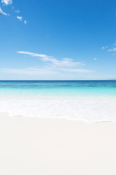 hermoso paisaje marino de maldivas - summer beach vacations sand fotografías e imágenes de stock