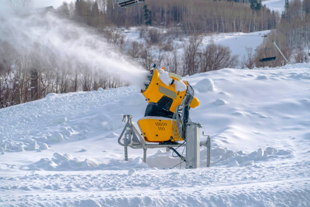 istock Snowmaking with snow cannons in Park City Utah 1129745479