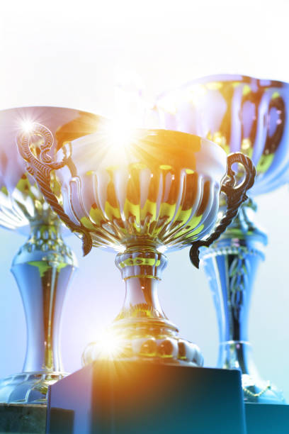 istock Group of Championship Trophies 1129749325