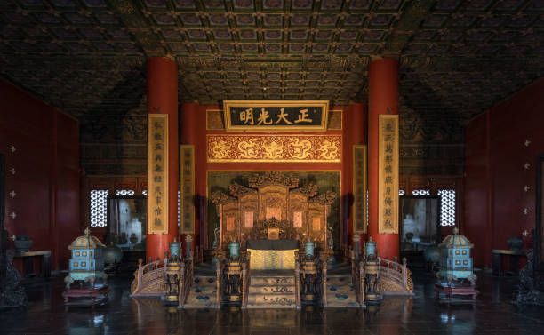 istock Throne in palace of the Forbidden City 1129750972