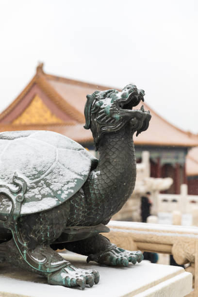 istock Beijing Forbidden City Bronze Dragon turtle Statue 1129751009