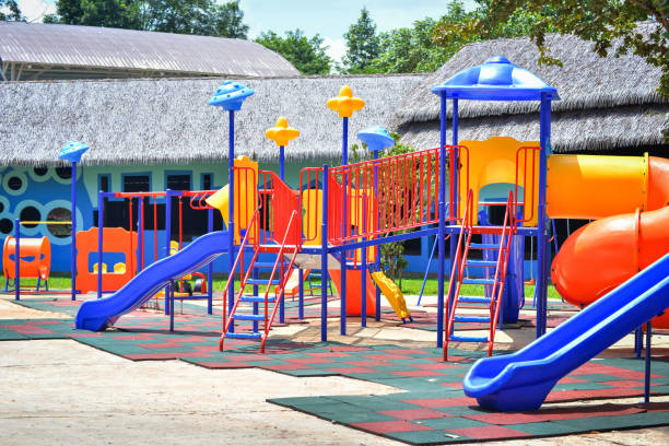 istock Colorful playground park for kids 1129756009