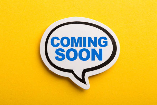 istock Coming Soon Speech Bubble Isolated On Yellow Background 1129764975