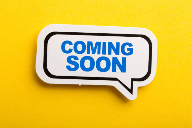 istock Coming Soon Speech Bubble Isolated On Yellow Background 1129764976