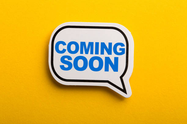 istock Coming Soon Speech Bubble Isolated On Yellow Background 1129764977