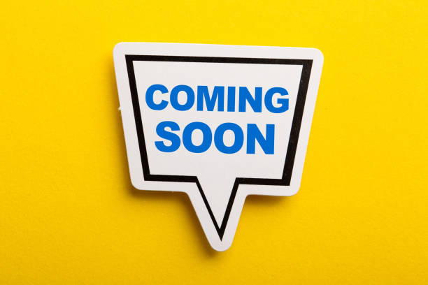 istock Coming Soon Speech Bubble Isolated On Yellow Background 1129764979