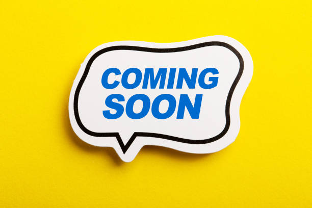 istock Coming Soon Speech Bubble Isolated On Yellow Background 1129764980