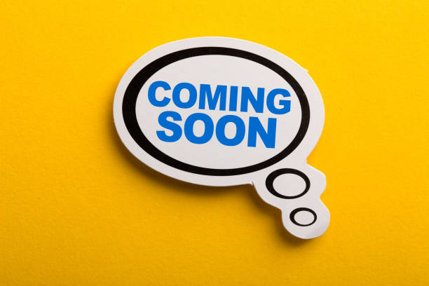 istock Coming Soon Speech Bubble Isolated On Yellow Background 1129764983