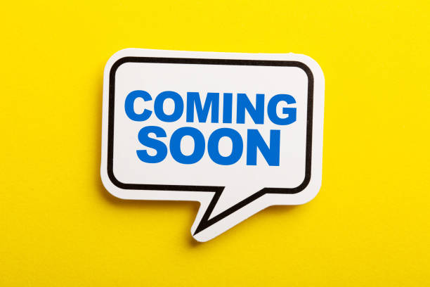 istock Coming Soon Speech Bubble Isolated On Yellow Background 1129764984