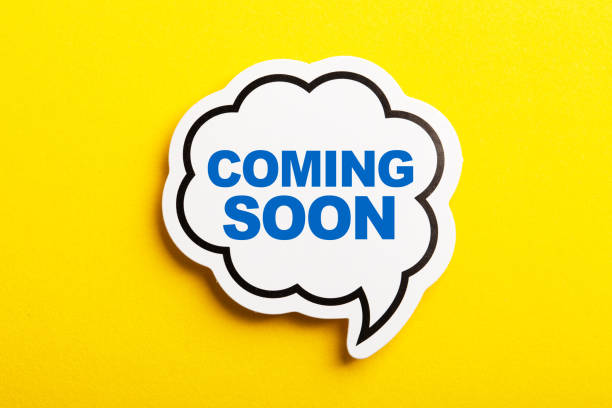 istock Coming Soon Speech Bubble Isolated On Yellow Background 1129764986