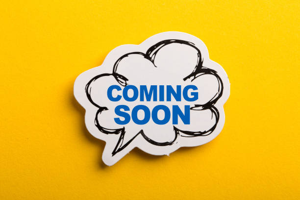 istock Coming Soon Speech Bubble Isolated On Yellow Background 1129764988