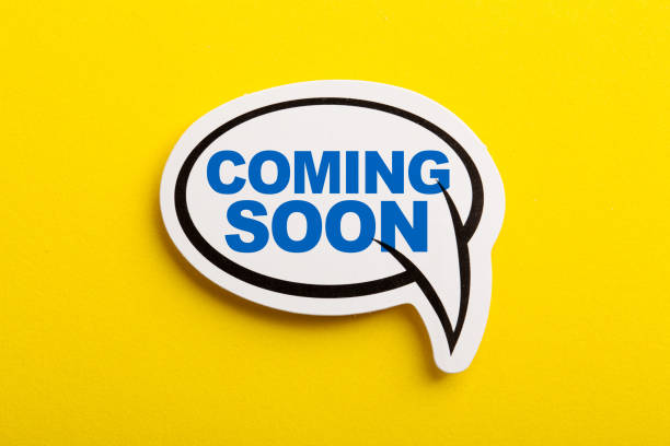 istock Coming Soon Speech Bubble Isolated On Yellow Background 1129764993