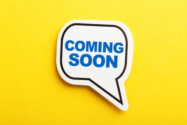istock Coming Soon Speech Bubble Isolated On Yellow Background 1129764998