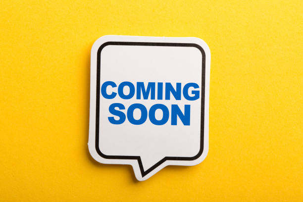 istock Coming Soon Speech Bubble Isolated On Yellow Background 1129764999