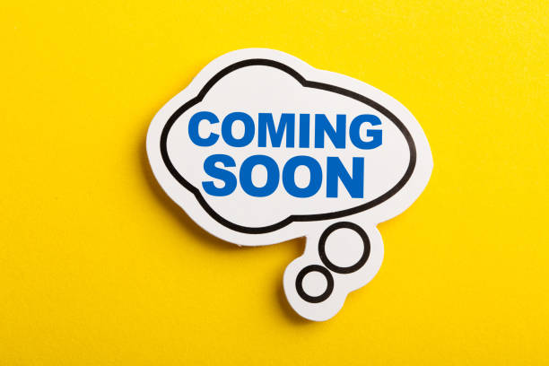 istock Coming Soon Speech Bubble Isolated On Yellow Background 1129765000